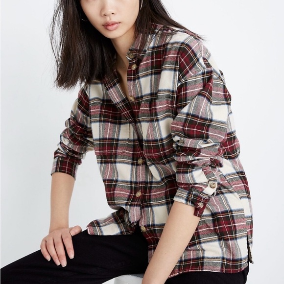 MADEWELL Flannel Shirt-Jacket in Tartan Plaid | XL | 100% Cotton - EUC! - Picture 3 of 12